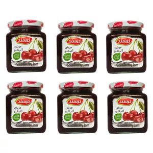 مربا آلبالو خرسند - 300 گرم بسته 6 عددی
