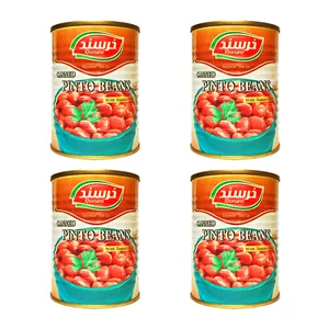 کنسرو لوبیا چیتی خرسند - 370 گرم بسته 4 عددی