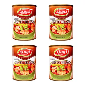 کنسرو لوبیا با قارچ خرسند – 380 گرم بسته 4 عددی