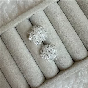 گوشواره خوشه ای کریستالی سفید