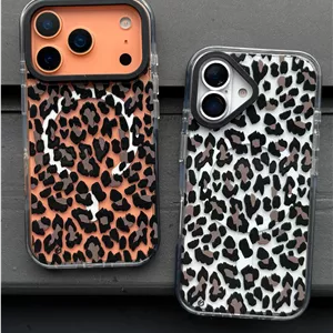 قاب گوشی آیفون آنتی شوک مگسیف Minimal Leopard
