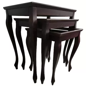 میز عسلی مدل کلاسیک مجموعه 3 عددی مدل 50889