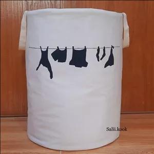 سبد لاندری یا رخت چرک سایز40در50 مبلمان نارنجی مدل 526717