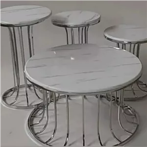 میز جلو مبلی میز عسلی میز جلو مبلی مدل ستونی گرد میز فلزی ابکاری شده میز مدرن شیک پذیرایی رویه وکیوم مبلمان نارنجی مدل 525842