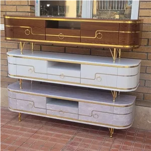میز تلویزیون شبستان مدل 203 ابعاد 160 مبلمان نارنجی مدل 524633