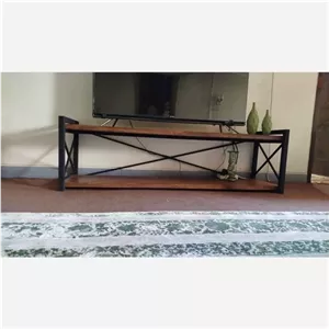 میز تی وی چوبی میز تی وی روستیک میز تی وی خاص میز اسلب افرا مبلمان نارنجی مدل 524953