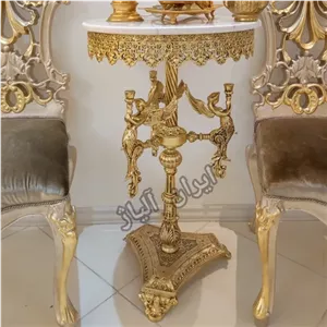 میز برنزی مبلمان نارنجی مدل 527775