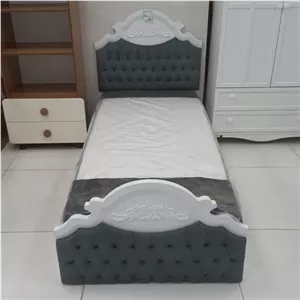 تخت جوان و بزرگسال لمسه خور جنس ام دی اف درجه یک ارین سینا با روکش ممبران کره ای درجه یک و با پارچه ترک قابل تمیز شدن مبلمان نارنجی مدل 519079