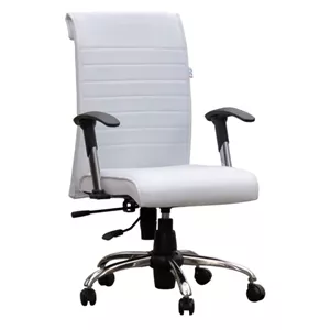 صندلی اداری اوان کد K320L چرمی مبلمان نارنجی مدل 512559