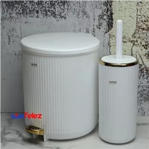 سطل و فرچه دومان مدل پدالی مبلمان نارنجی مدل 524700