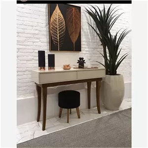 میز آرایش مدرن. صندلی شیک مبلمان نارنجی مدل 526109