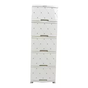فایل کشویی 5 کشو مدل XL نگین دار سفید مبلمان نارنجی مدل 511292