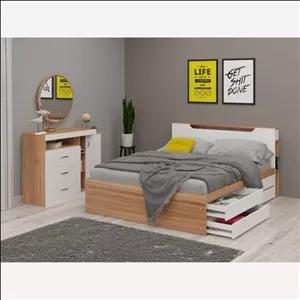 سرویس تخت خواب دونفره تمام ام دی اف می باشد F264 مبلمان نارنجی مدل 517761