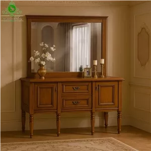 آینه و کنسول MDF مدل کارن مبلمان نارنجی مدل 526338