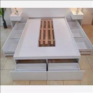 تخت خواب دونفره تمام ام دی اف می باشد F370 مبلمان نارنجی مدل 519267