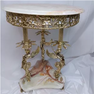 میز خاطره فرشته سنگی سایز 50 تماما برنج با ضمانت مبلمان نارنجی مدل 528153