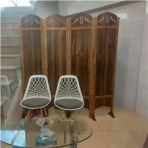 پاراوان و پارتیشن آنتیک طلایی مبلمان نارنجی مدل 531095