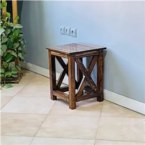 میز عسلی روستیک دکور مدل ED300 مبلمان نارنجی مدل 525247