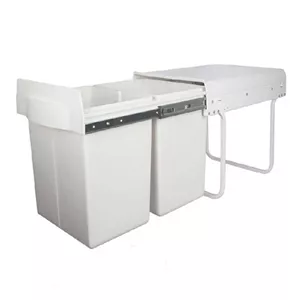 سطل زباله دو مخزن ملونی با ریل ارام بند کد 9128 مبلمان نارنجی مدل 524677