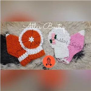 لیف دست بافت طرح گرد و ماهی لیف یوموش مبلمان نارنجی مدل 527632