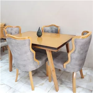 میزو صندلی نهارخوری 4نفره فلامینگوکنسلی ومرجوع نداریم مبلمان نارنجی مدل 521578