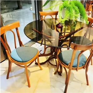 صندلی لهستانی اصیل چوب تبریز با چوب گردو مبلمان نارنجی مدل 510359