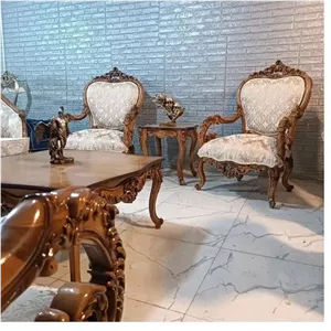 سرویس مبل سلطنتی استیل مدل لیونی ارسال با باربری مبلمان نارنجی مدل 513160