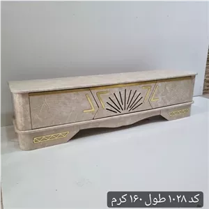 میز تلویزیون شبستان مدل 1028 رنگ مرمر مبلمان نارنجی مدل 524512
