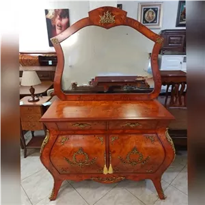 کنسول و آینه خمره ای مازول دو درب مبلمان نارنجی مدل 528761