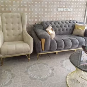 مبل راحتی آیسان مدل ماهور رنگبندی فول مبلمان نارنجی مدل 514579
