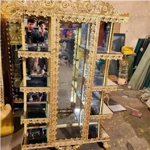 بوفه الیاژ دو طرف دکور مبلمان نارنجی مدل 525664