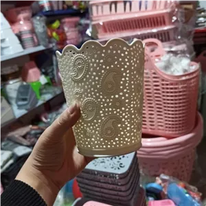 سطل پلی نیک سایز کوچک مبلمان نارنجی مدل 524586