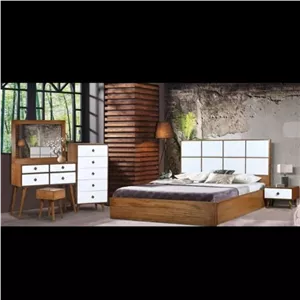 سرویس خواب نگین دونفره مبلمان نارنجی مدل 517354