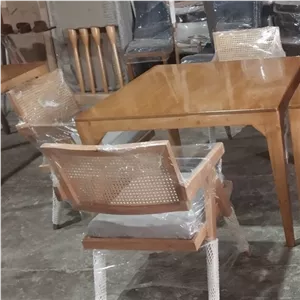 میزوصندلی حصیری تمام راش ارسال ب صورت مبلمان نارنجی مدل 514456