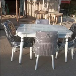 میز چهارنفره مدل پایه اناناسی پرنس مبلمان نارنجی مدل 522328