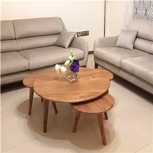 میز جلومبلی مجموعه 4 عددی مدل سپیدار مبلمان نارنجی مدل 528065