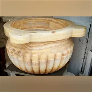 کاسه حمام ترکی سنگ مرمر مبلمان نارنجی مدل 529462