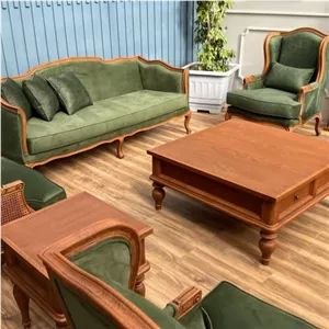 مبل کلاسیک کویین مبلمان نارنجی مدل 514818