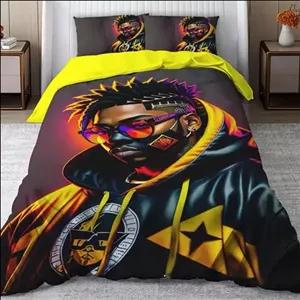 سرویس روتختی یکنفره طرح پسرانه پارچه میکرو ترک کد G349 مبلمان نارنجی مدل 519600