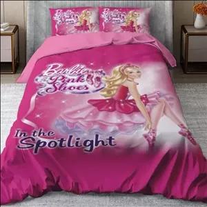 سرویس روتختی یکنفره طرح دخترانه پارچه میکرو ترک کد G402 مبلمان نارنجی مدل 517795