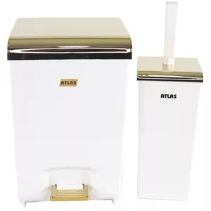 ست سطل و برس اطلس مدل زاگرس با رنگ بندی مبلمان نارنجی مدل 525211