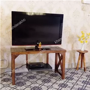 میزtv میز تلویزیون روستیک چوبی میز تی وی چوبی جدید سنتی تلوزیون مبلمان نارنجی مدل 528832