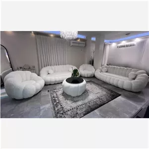 مبل راحتی صدفی 8 نفره مدل تدی کد 308 مبلمان نارنجی مدل 514864