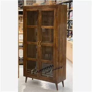 بوفه کلاسیک چوبی فندقی مبلمان نارنجی مدل 525788