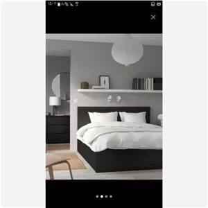 تخت خواب دونفره طرح ایکیا مبلمان نارنجی مدل 516899