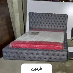 تخت خواب دو نفره مدل چستر - رنگبندی 25 عددی مبلمان نارنجی مدل 520047