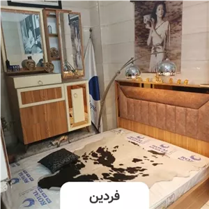 تخت خواب یک نفره مدل پرشیا - رنگبندی 25 عددی مبلمان نارنجی مدل 516587