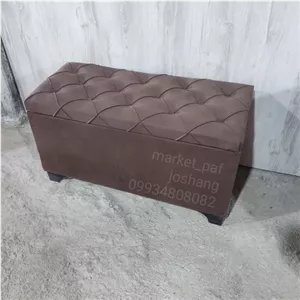 پاف باکس2نفره دارپاف صندوقی صندلی نیمکت انتظار مبلمان نارنجی مدل 513042