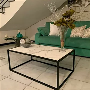 میز جلو مبلی فلزی با صفحه ام دی اف مبلمان نارنجی مدل 528868
