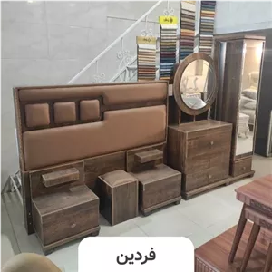 تخت خواب یک نفره مدل رویال - رنگبندی 25 عددی مبلمان نارنجی مدل 520049